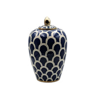 Bella Modern Urn Vase - Navy Blue & Gold Luxury Co