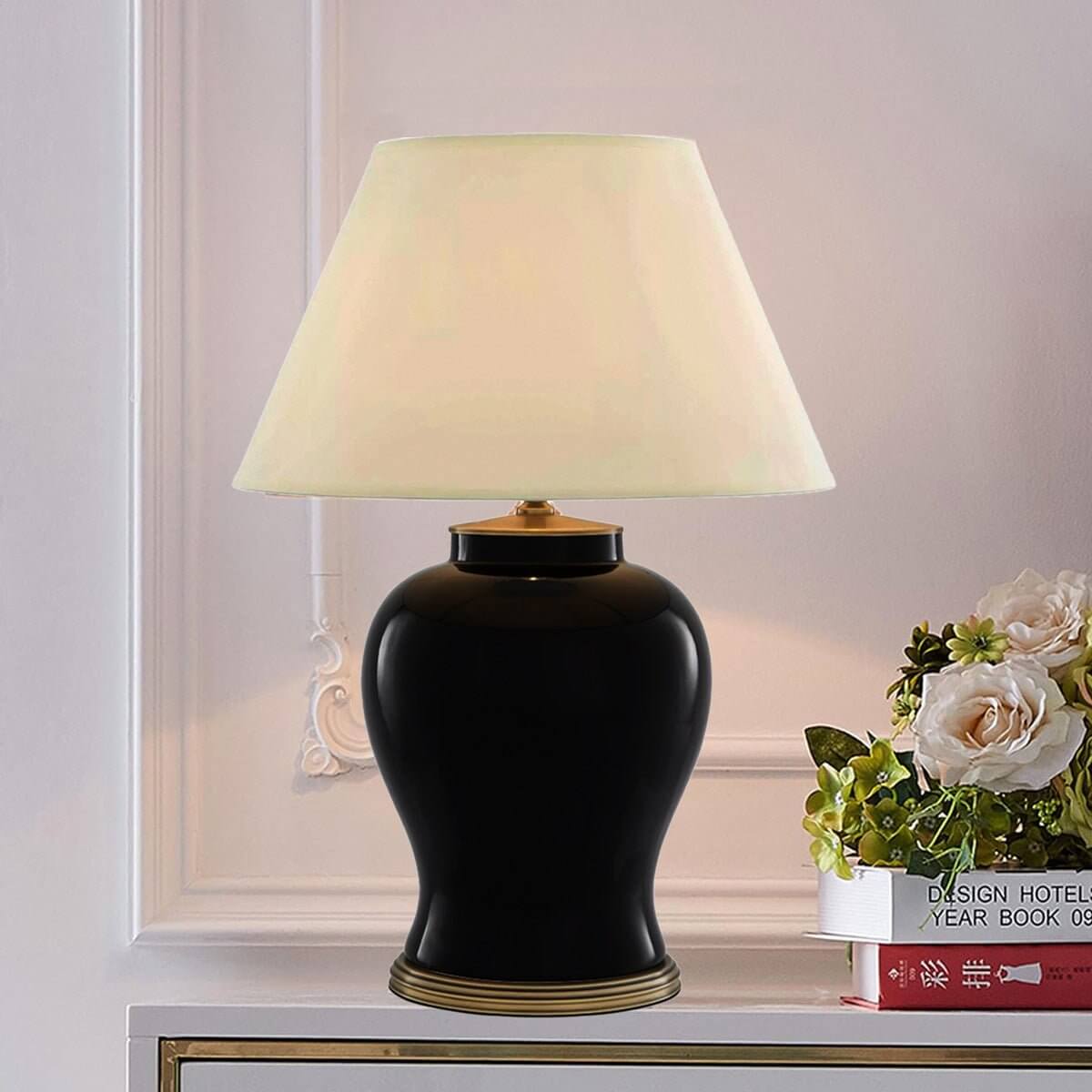 Modern Black Ceramic Table Lamp