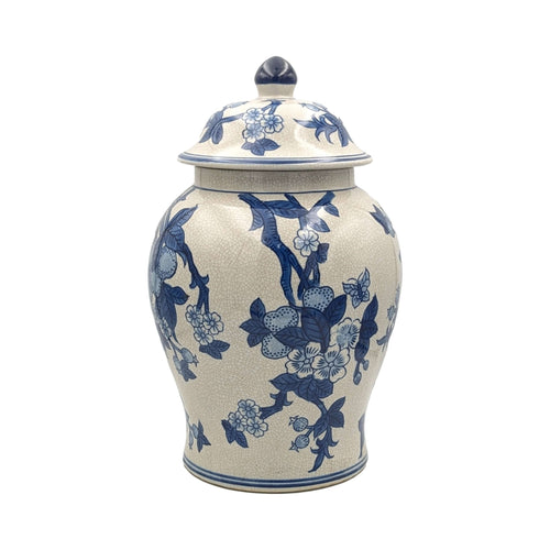 Blue & White Blossom Vintage Jar Luxury Co
