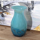 Blue Green Ocean Blown Art Glass Vase Luxury Co
