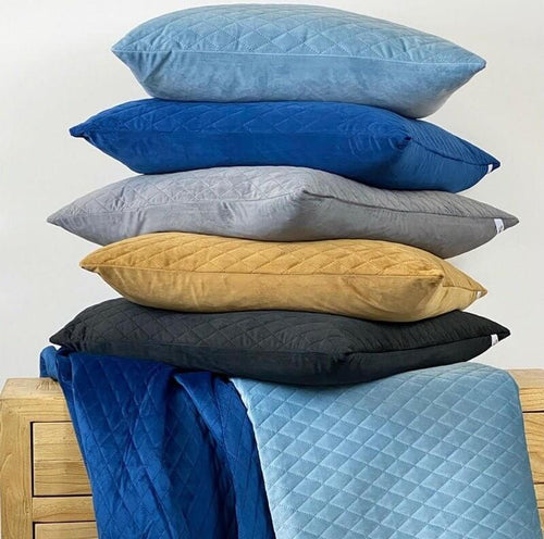 Bolero Navy Velvet Cushion Cover 60x60 cm Luxury Co