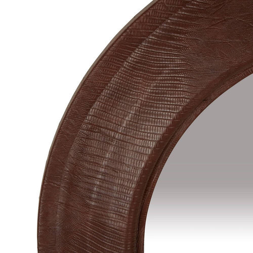 Bowie Mirror Coco Brown Rounded Frame 70cm Luxury Co