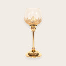 Gold Filigree Hurricane Candle Holder Set