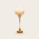 Gold Filigree Hurricane Candle Holder Set