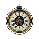 Parisian industrial wall clock white face silent sweep