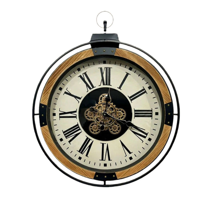 Champs Elysees White Gear Clock 74cm