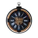 Champs Elysees Industrial Gear Wall Clock 74cm - Black
