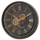 Colorado Modern Wall Clock with Moving Gold Gears Luxury Co
