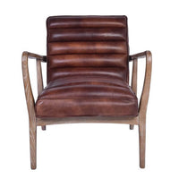 Copen Armchair - Distressed Brown Leather Luxury Co