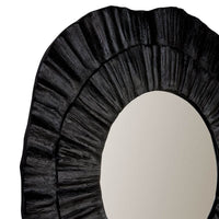 Corfu Wall Mirror Modern Round Shape Black - 102cm Luxury Co