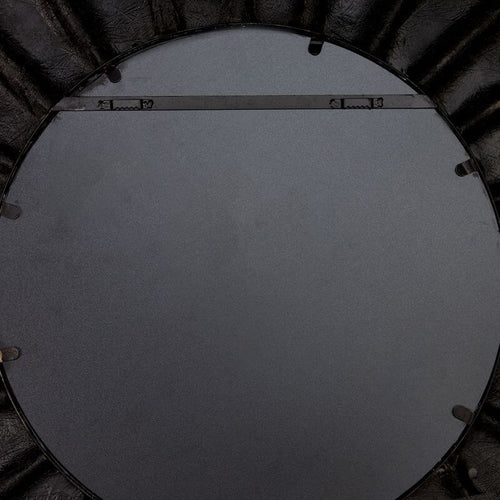 Corfu Wall Mirror Modern Round Shape Black - 102cm Luxury Co