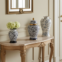 Imperial Blue Ginger Jar - Handcrafted Navy & Gold Ceramic