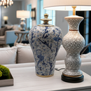 46cm Hand-Painted Blue Bird Ginger Jar