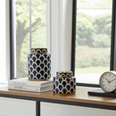 Azurean Decorative ginger jar Gold Navy blue