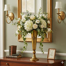 Antique Gold Tall Metal Vase 44cm