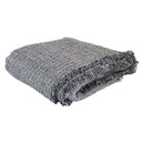 Elora Charcoal Linen Throw - French Flax Cotton Luxury Co