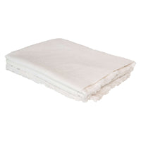 Elora White Linen Throw Cotton Blend 150x200 cm Luxury Co