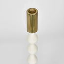 Elsa Glossy White Aluminium Candle Stand Holder 31cm Luxury Co