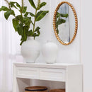 Esme Oval Vintage Wall Mirror Gold Leaf - 76cm Luxury Co