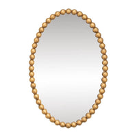 Esme Oval Vintage Wall Mirror Gold Leaf - 76cm Luxury Co