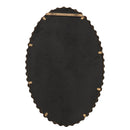 Esme Oval Vintage Wall Mirror Gold Leaf - 76cm Luxury Co