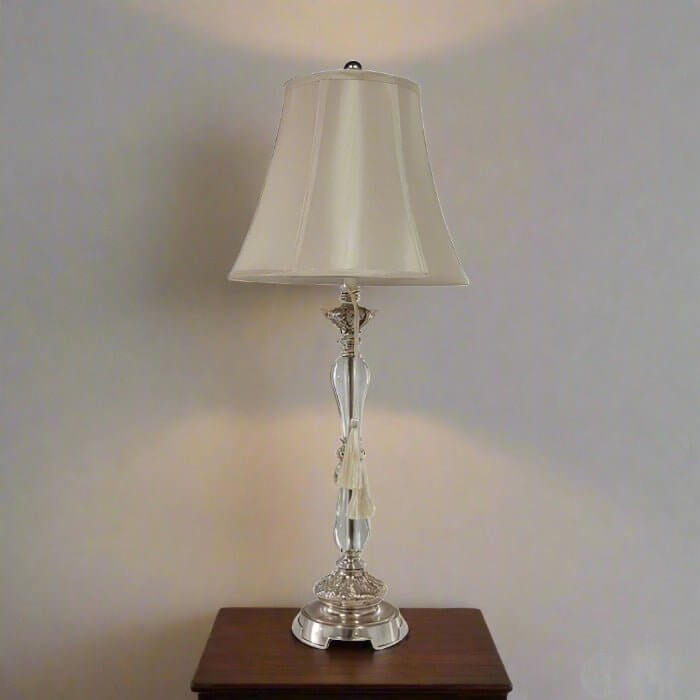 Felicienne Champagne Table Lamp w/Cream Shade Luxury Co