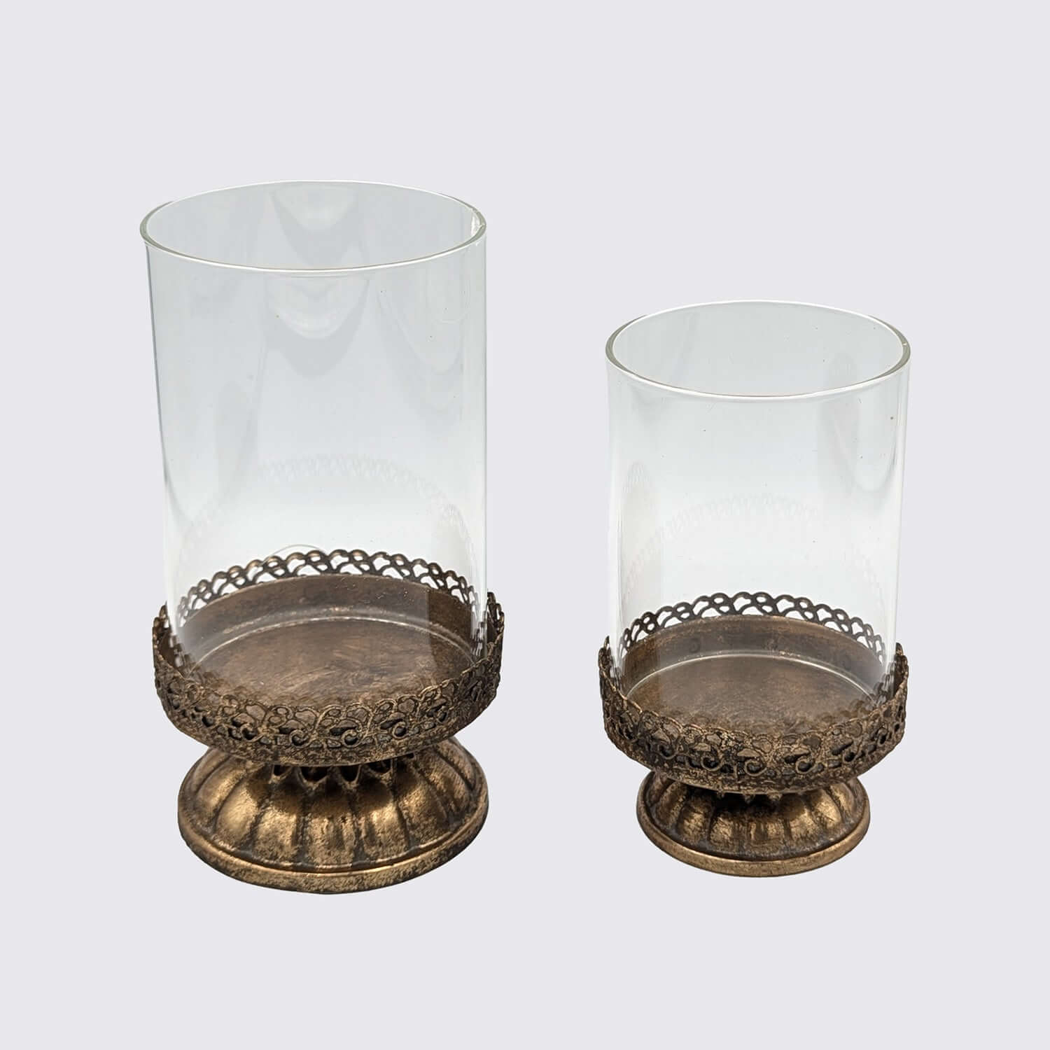Filigrana Antique Candle Holder - Rustic Gold Luxury Co