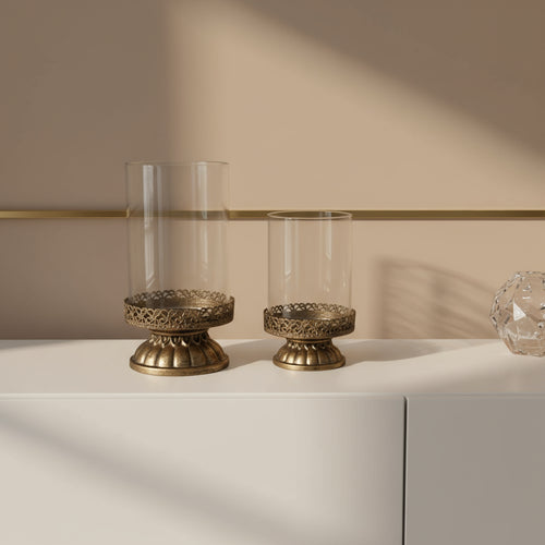 Filigrana Antique Candle Holder - Rustic Gold Luxury Co