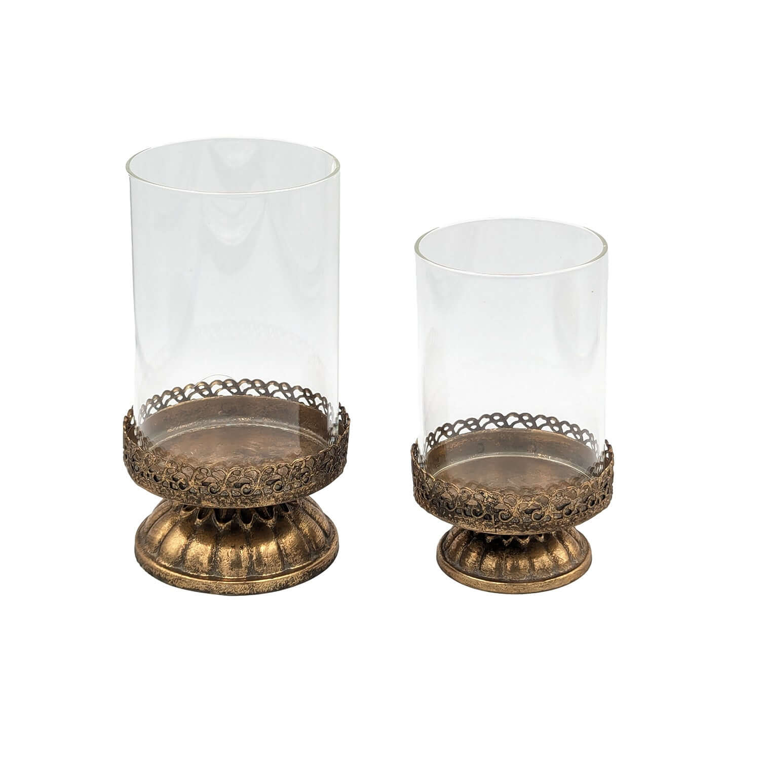 Filigrana Antique Candle Holder - Rustic Gold