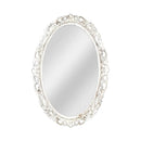 Floral Firewood Decorative Wall Mirror White Frame 42cm Luxury Co