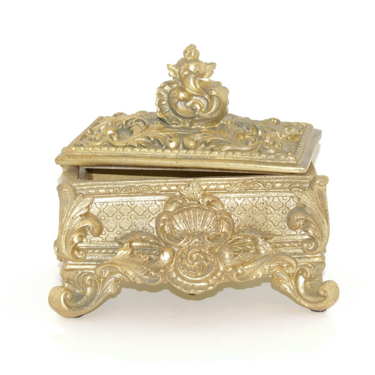 French Country Rustic Gold Jewellery Box 24cm Luxury Co