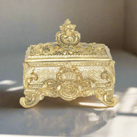 French Country Rustic Gold Jewellery Box 24cm Luxury Co