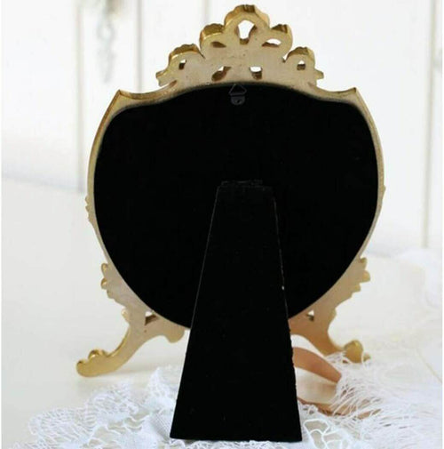 French Country Rustic Gold Makeup Mirror - 35cm Luxury Co