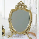 French Country Rustic Gold Makeup Mirror - 35cm Luxury Co