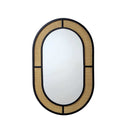 French Country Metal Wood Wall Mirror