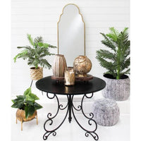 French Style Metal Garden Table Black Luxury Co