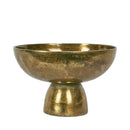 Gia Large Antique Gold Footed Aluminium Bowl 29cm Luxury Co
