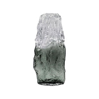 Artisan Hand Blown Smoked Glass Vase – 37cm Rook Texture