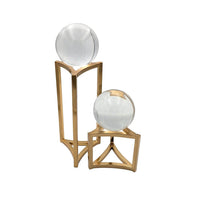 Glass Sphere Table Décor Gold Set Luxury Co