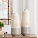 Glitzhome Modern Vintage Metal Vase Distressed Gold Luxury Co
