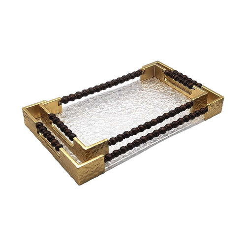 Gold Serving Tray with Handles Luxury Co
