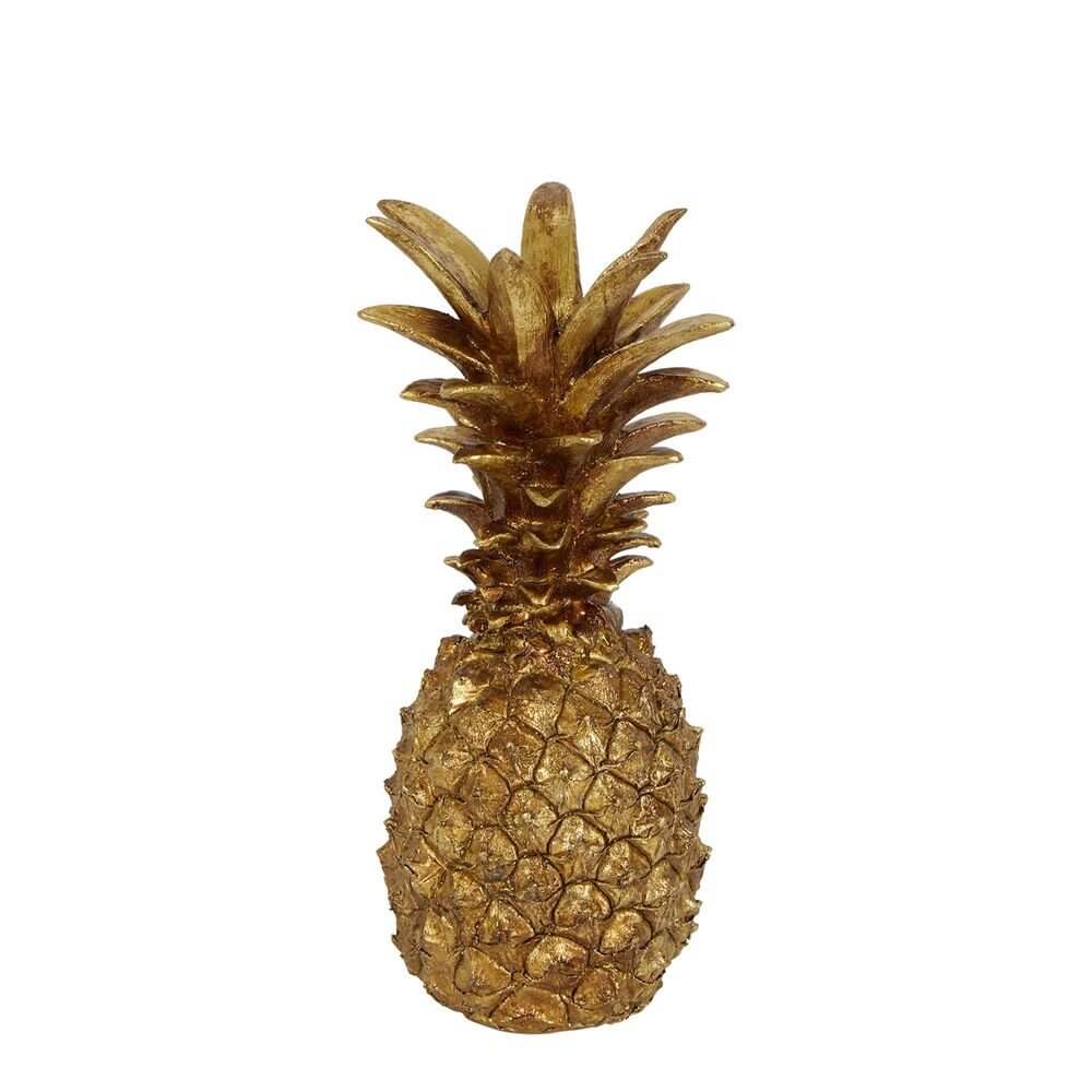 Decorative Pineapple Ornament Golden Large