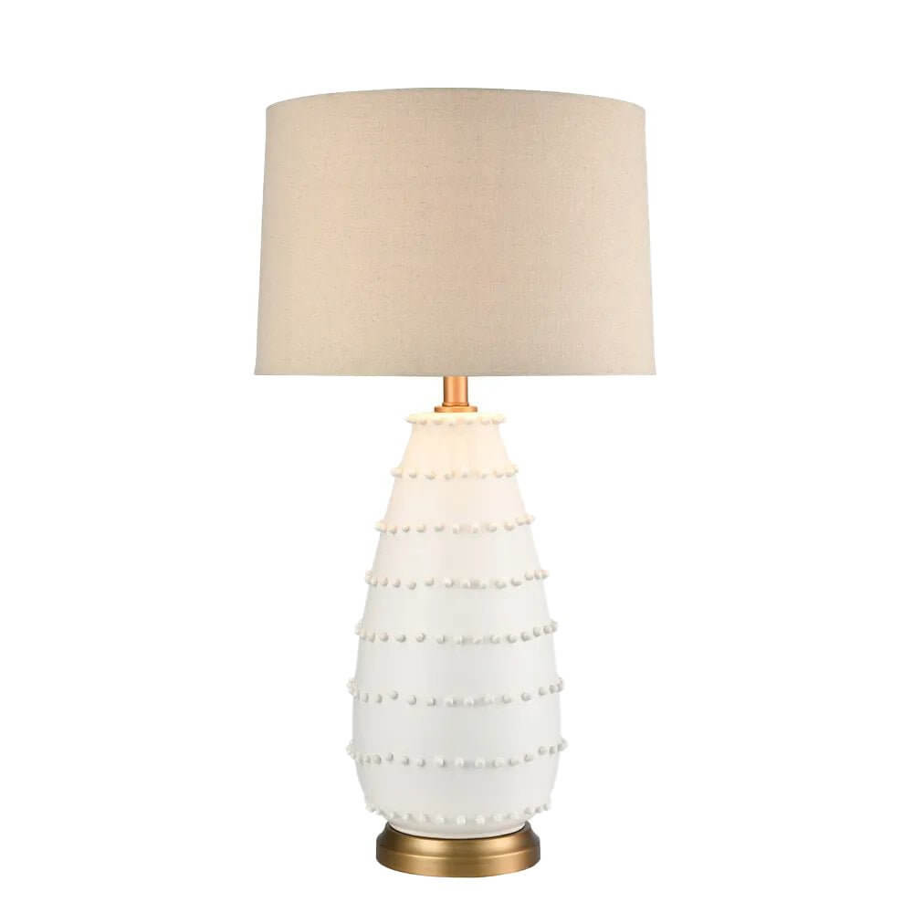 Grace White Table Lamp Modern Design Shade 76cm