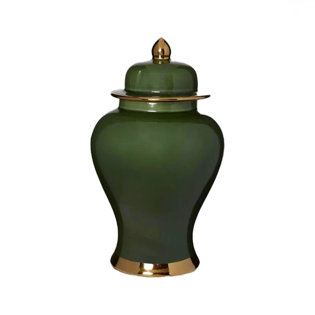 Grenfel Green Porcelain Ginger Jar