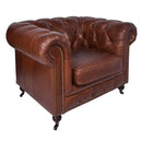Hampton Court Aged Leather - Chesterfield Armchair Luxury Co