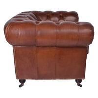 Hampton Court Aged Leather - Chesterfield Armchair Luxury Co