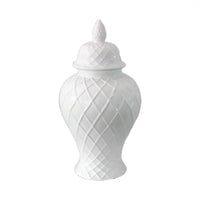 White Hamptons Diamond Temple Jar Luxury Co