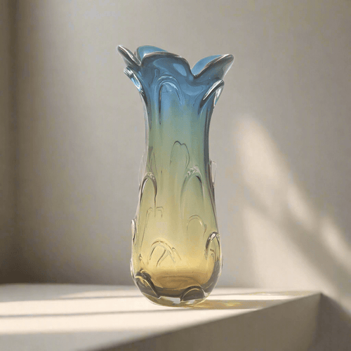 Handcrafted Blown Glass Tall Flower Vase Luxury Co