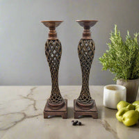 Handcrafted Wooden Candle Holders Set Luxury Co