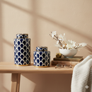 Azurean Decorative ginger jar Gold Navy blue